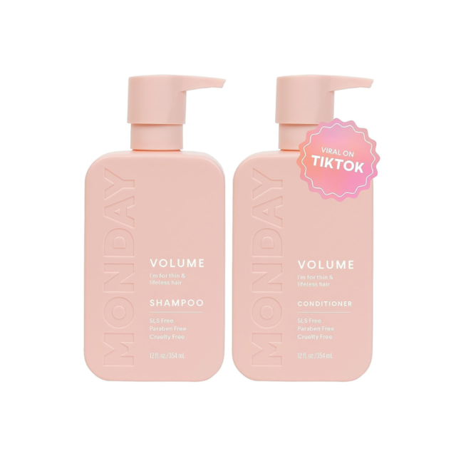 MONDAY HAIRCARE Volume Shampoo + Conditioner Set (2 Pack) 12oz Each