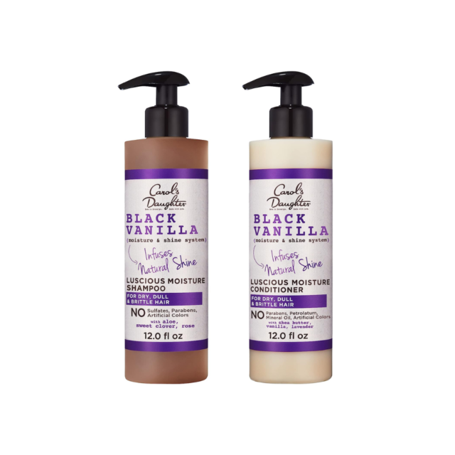 Carol's Daughter X The Color Purple The Purple Bundle: Black Vanilla Sulfate Free Shampoo and Conditioner Set