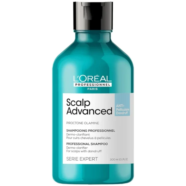 L'Oréal Professionnel Scalp Advanced Anti-Dandruff Dermo-Clarifier Shampoo, For Dry and Oily Scalps, Serie Expert, 300ml